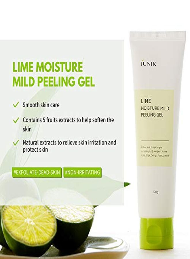 iUNIK Lime Moisture Mild Peeling Gel 4.23 Fl Oz , Exfoliating, Deep Cleansing, Glowing Smooth With Aha, & Fruits Complex Control Sebum Clear Dead Skin Cells Blackheads PoreMinimizing - Image 2