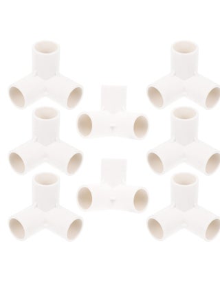 3 Way PVC Fitting Elbow, 8Pcs Water Pipe Adapters Pipe Corner, Connectors Pipe Accessories Connection Joints for DIY PVC Shelf Garden Support Structure White - pzsku/ZB5E21299B2FA0D171939Z/45/_/1696903347/0dea516e-a16f-411d-b9aa-beb87078e0f5