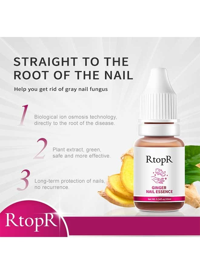 RtopR - Ginger Nail Repair Essence 10ml, Has Antifungal And Antibacterial Properties, Relieves Nail Infections, And Promotes Nail Healing, Nail Treatment Healthy Nails - Image 1