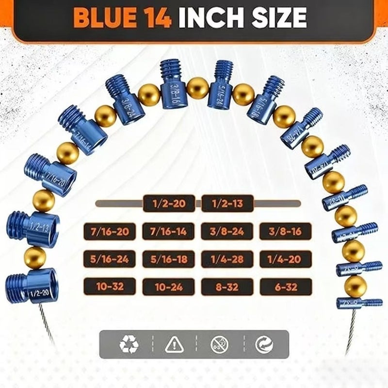 Red And Blue Nut And Bolt Thread Checker 26 Piece Internal External Gauge Bundle - Image 2