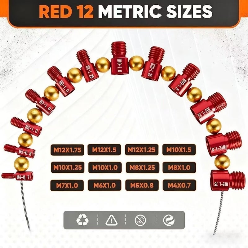 Red And Blue Nut And Bolt Thread Checker 26 Piece Internal External Gauge Bundle - Image 3