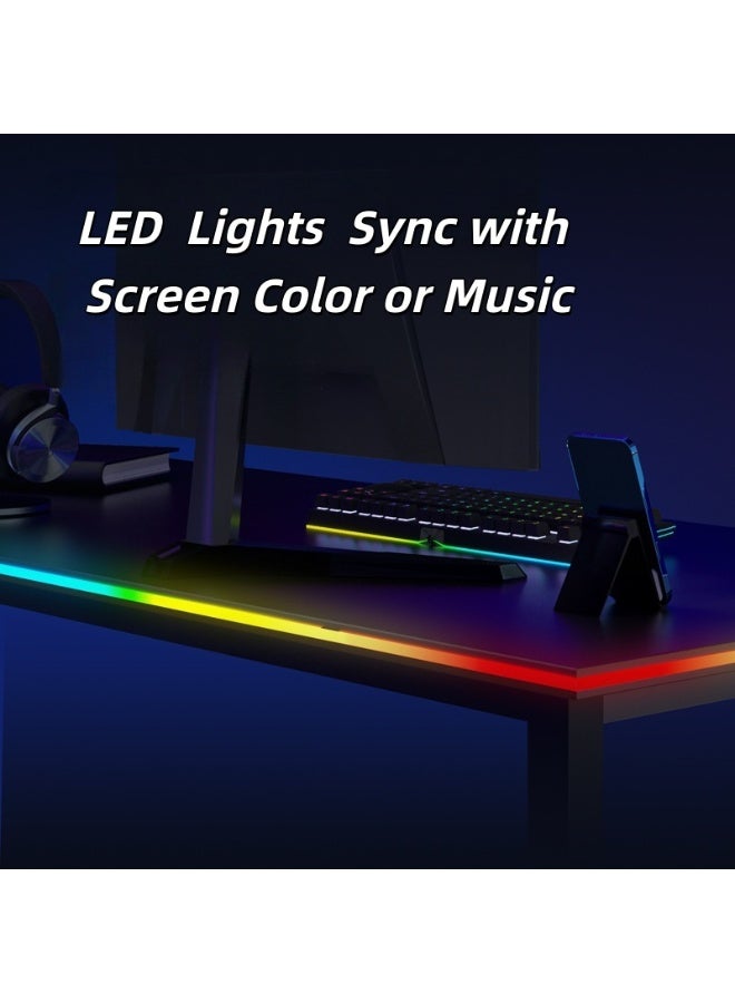 RGB Gaming Lights, 7.5ft Neon Rope Lights Soft Lighting for Gaming Desks, LED Strip Lights Syncing with PC, Support Cutting, Music Sync - Image 2