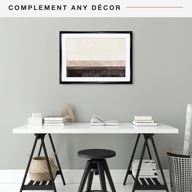 MCS Trendsetter 20x28 Poster Frame, Display Pictures 16x24 With Mat or 20x28 Without Mat, Vertical & Horizontal Wall Hanging Large Picture Frame for Photos & Posters, Black (1-Pack) - Image 3
