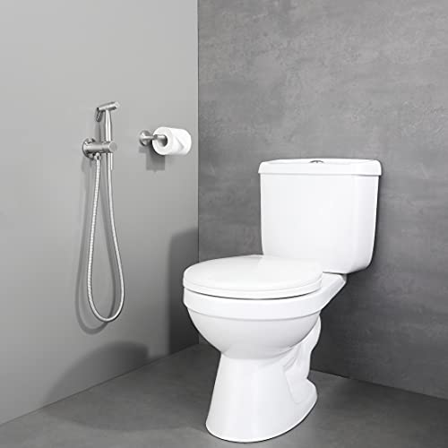 WiPPhs Handheld Bidet Sprayer for Toilet Warm Water, WiPPhs Stainless Steel Brushed Nickel Bidet Hand Held Sprayer with Brass Hot and Cold Mixing Valve, WI9138BN - Image 3