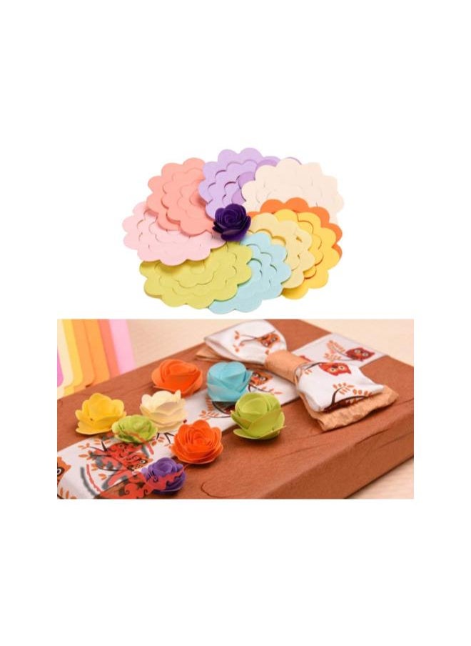 20pcs Colorful Handmade Rose Flower Quilling Paper Strips Craft Make Paper Flowers Kit for Arts and Crafts Projects
