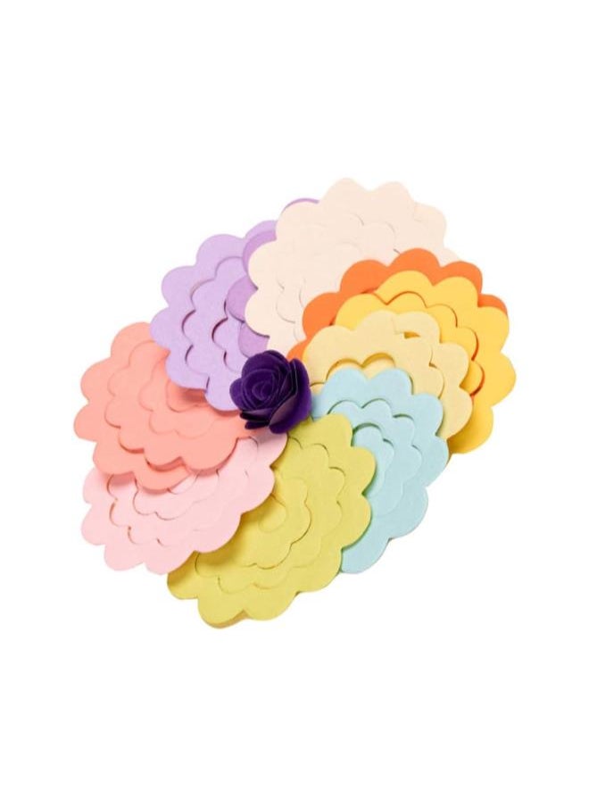20pcs Colorful Handmade Rose Flower Quilling Paper Strips Craft Make Paper Flowers Kit for Arts and Crafts Projects