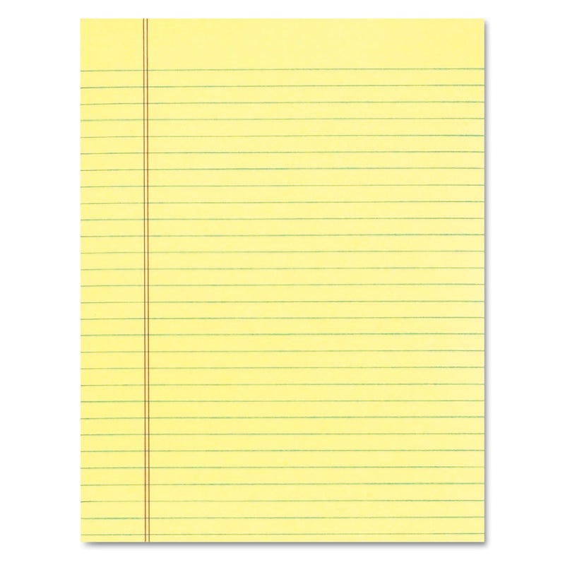 TOPS 7522 The Legal Pad Glue Top Pads, Legal/Wide, 8 1/2 x 11, Canary, 50 Sheets (Pack of 12) - Image 1