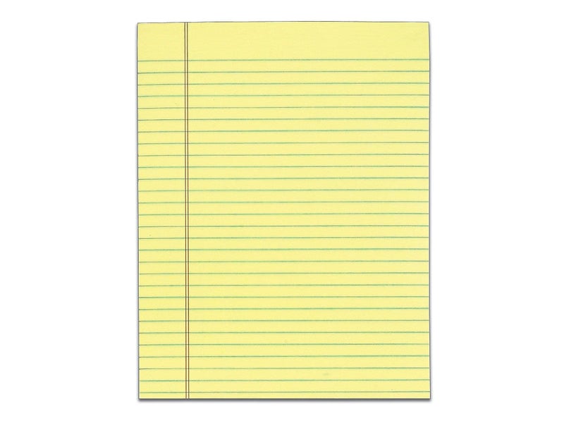 TOPS 7522 The Legal Pad Glue Top Pads, Legal/Wide, 8 1/2 x 11, Canary, 50 Sheets (Pack of 12) - Image 2