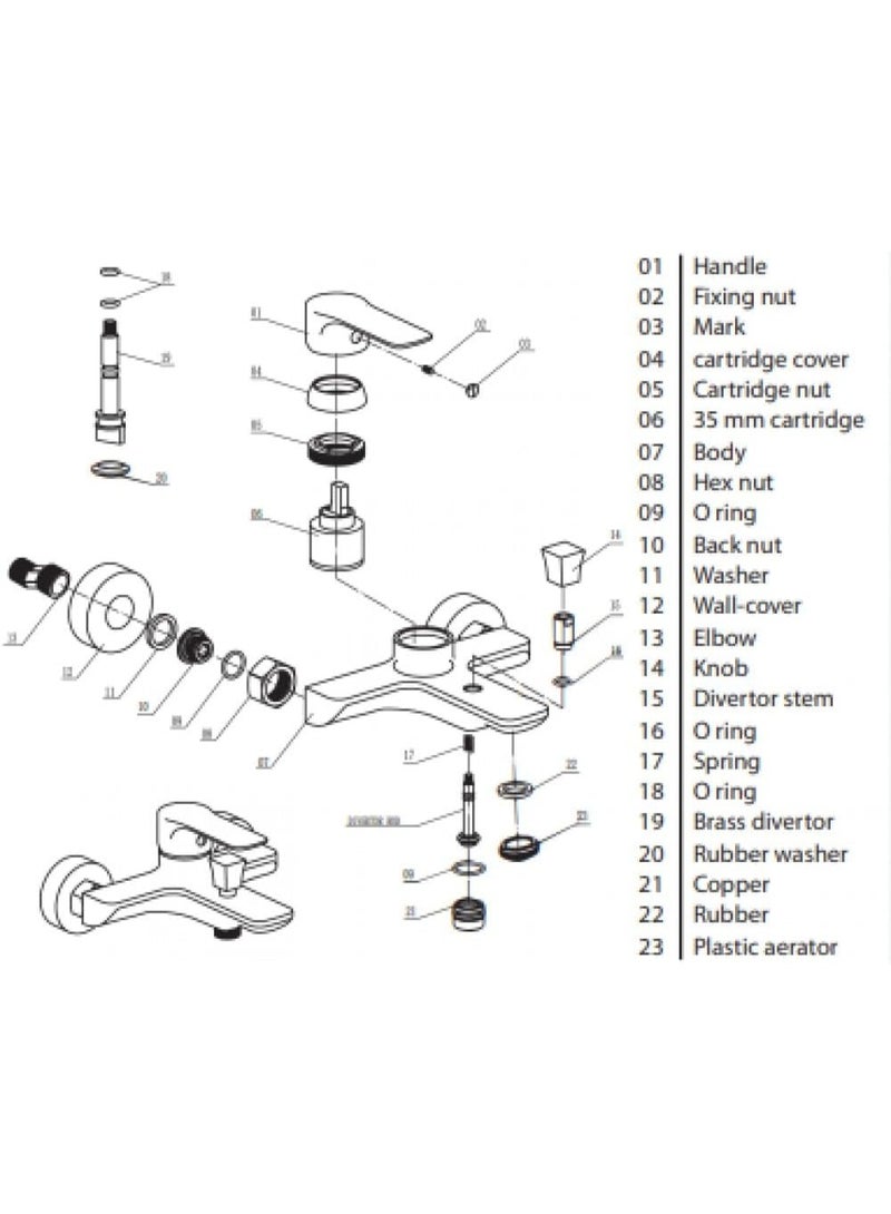 كوالتي خلاط دش - خلاط مياه ساخن وبارد كروم، تحكم سلس وسهولة التركيب - منتج عالي الجودة - Image 3