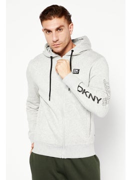 DKNY Sport Men Sportswear Fit Long Sleeve Training Sweatshirt, Heather Grey  - Image 1