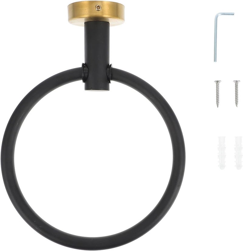 General purpose design Stainless Steel Towel Ring Wall Mount Black Gold 304 Stainless Bathroom Towel Holder Sturdy for Bathroom and Kitchen Longevity upgraded craftsmanship All budget friendly options UV resistant Simple multi-feature universal build Gulf standard sizing alternatives General standard compliant quality Stable base Ready post purchase fulfill Light durable upgraded substance Newly stocked local goods All region coverage Personal & public compatible All item simple matching build Individual group scene compatible Classic trendy design picks Shop & home all-space compatible Certified local stock Light sturdy raw material Safe approved storage space Multi-color available build Budget friendly premium quality Detachable clean All condition resistant crafted quality Good ventilation - Image 1