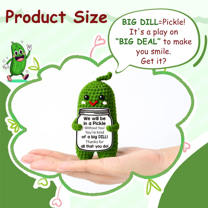 MAMAGIFTREE Valentines Day Gifts for Friends Female, Birthday Gifts for Women Coworker Boss Funny Coworker Gift, Friends Thank You Retirement Gift Emotional Support Pickle for Men Boss - Image 5