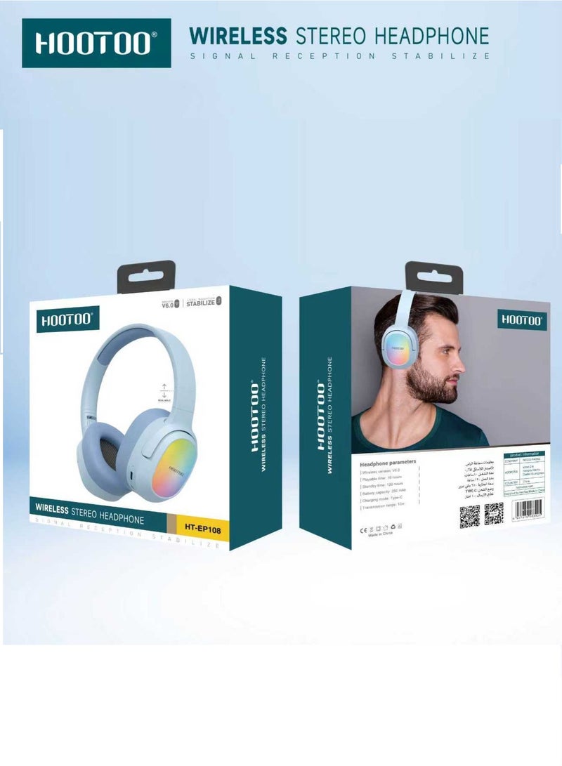 هوتو سماعات راس بلوتوث بصوت قوي وواضح. سماعه راس لاسلكيه بأحدث تقنيات بلوتوث 6.0. سماعه بلوتوث راس بأضائه تفاعلية. سماعه محيطيه بوسائد مريحة. سماعه قيمنق لاسلكيه بصوت محيطي وواضح. سماعات قيمنق بميكرفون مدمج واضح ودقيق. سماعة العاب تدعم سماعة سوني 4 /5 ،اكس بوكس، PC، والهاتف. - Image 5