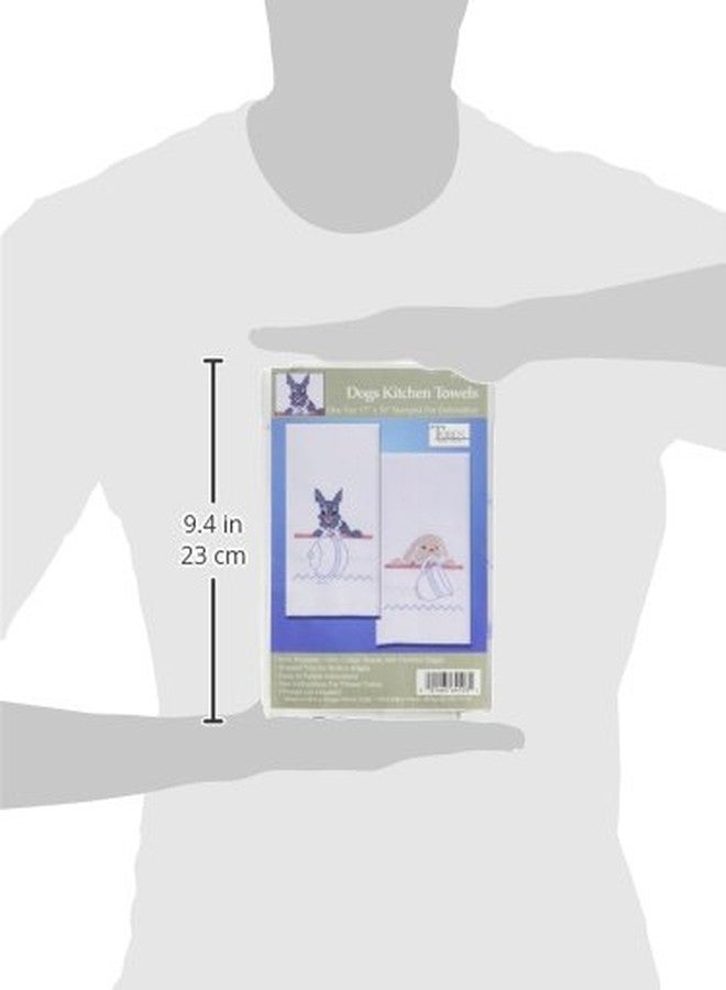 Tobin Stamped for Embroidery Kitchen Towels 17"X30" 2/Pkg, Dogs - Image 3