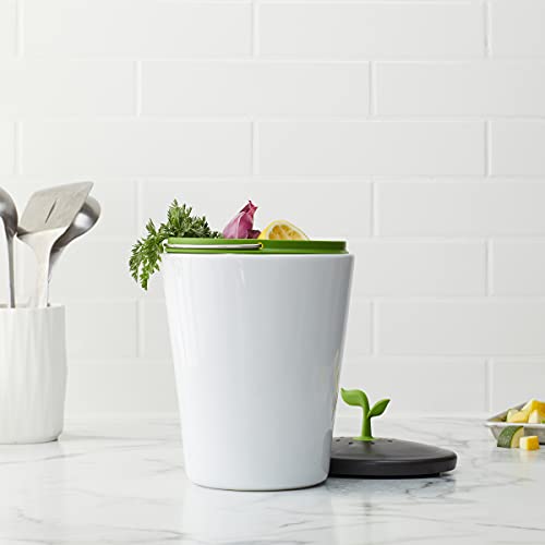 Chef'n 401-420-120 EcoCrock Counter Compost Bin Black and White 3.3 liter 1 - Image 5