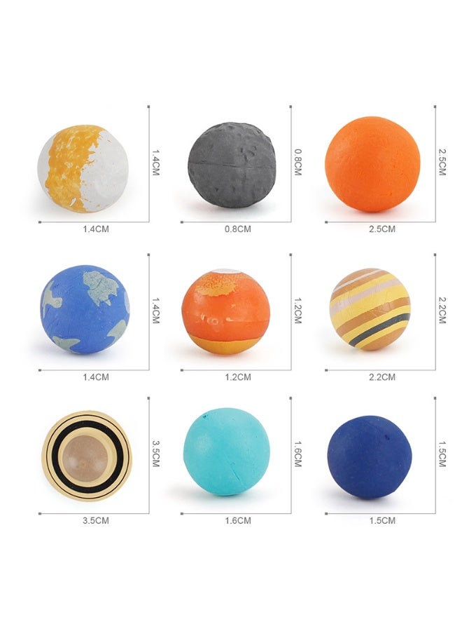 DOUGEI 9pcs Solar System Teaching Model Planet Model Astronomy Science Educational Model Toy Set Simulation Biological Science Education Toys Planet Toys - Image 4