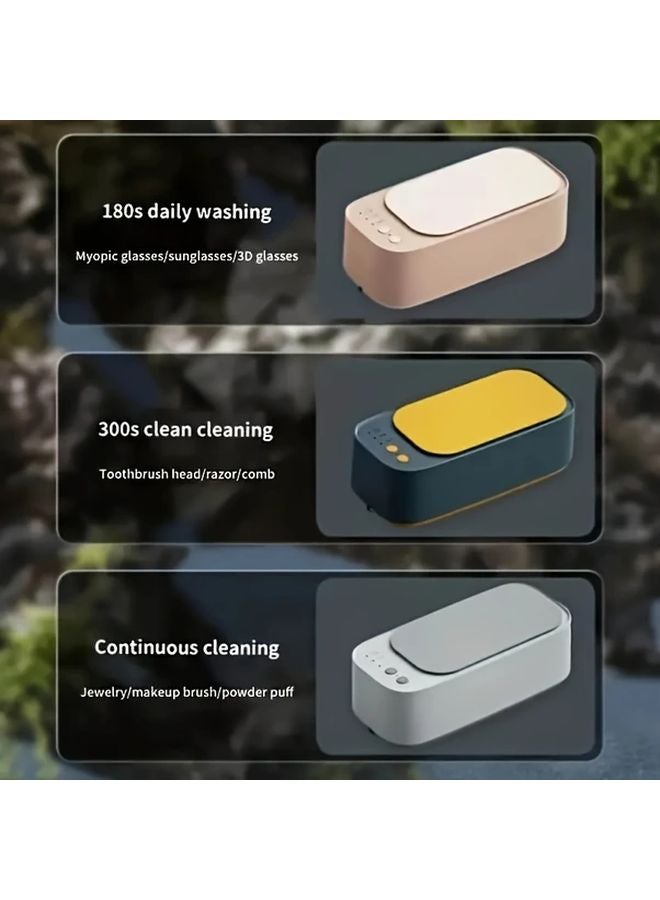 Portable 360 Deep Clean Multi Functional USB Rechargeable Cleaner White For Jewelry Glasses Watches - Image 4