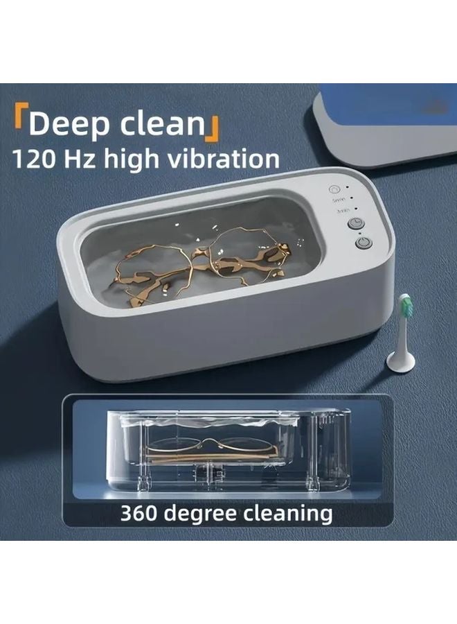 Portable 360 Deep Clean Multi Functional USB Rechargeable Cleaner White For Jewelry Glasses Watches - Image 2