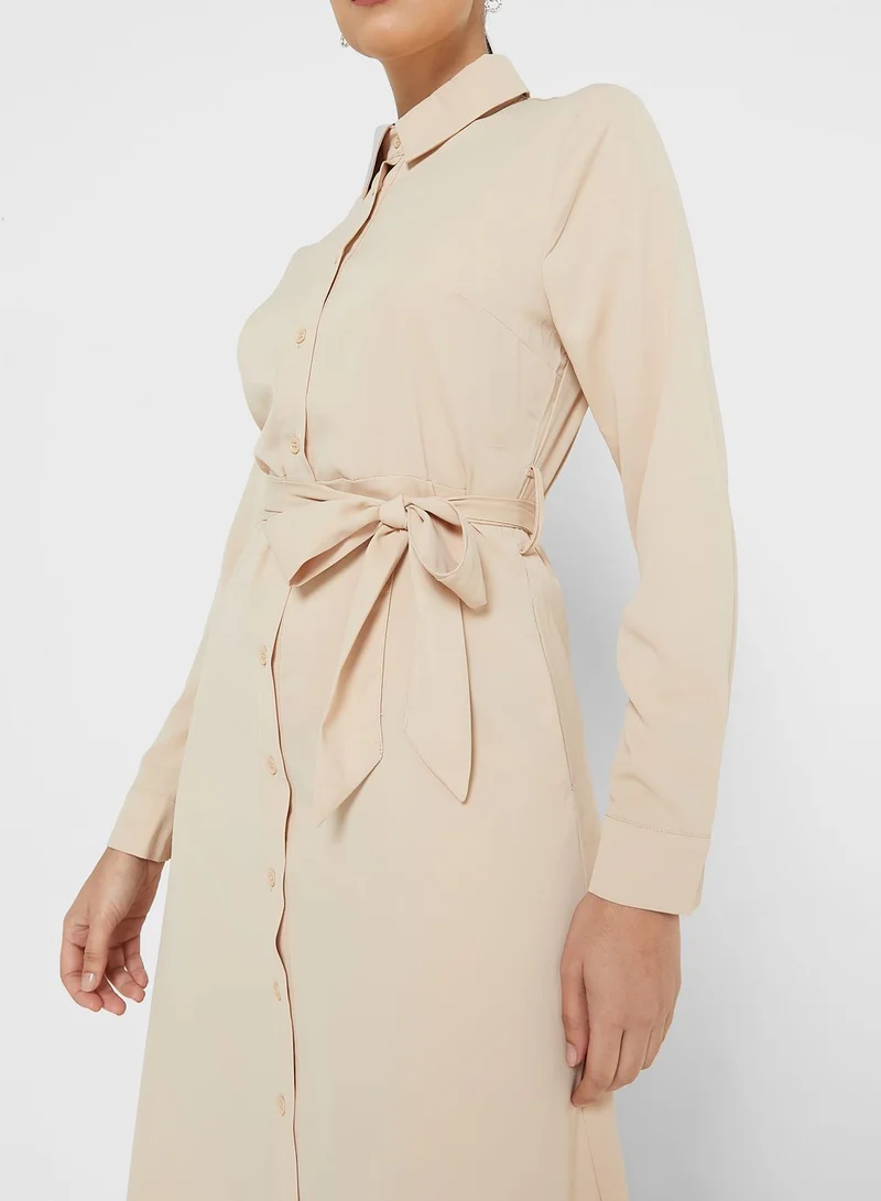 ELLA Self Tie Shirt Dress