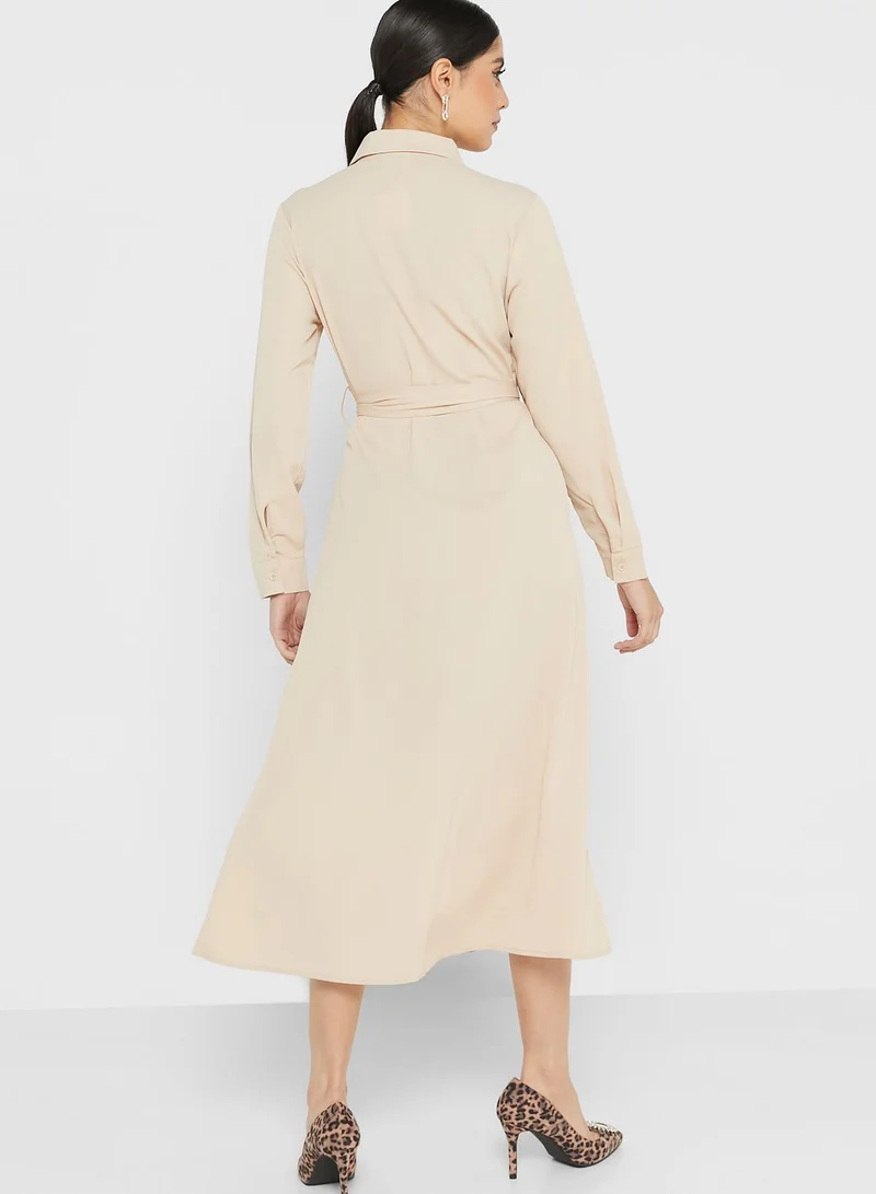 ELLA Self Tie Shirt Dress