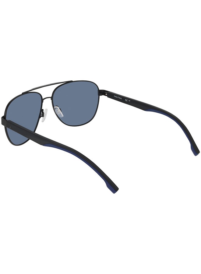 NAUTICA نظارات شمسية معدنية كاملة الإطار نوتيكا N107SP 6014 (005) باللون الأسود غير اللامع - Image 2