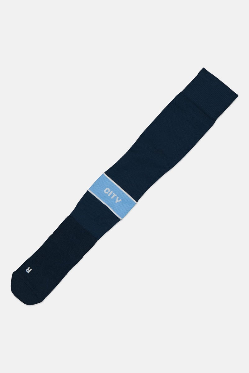 Puma x Manchester City Men 1 Pair Brand Logo Knee-High Socks, Teal Blue - Image 2