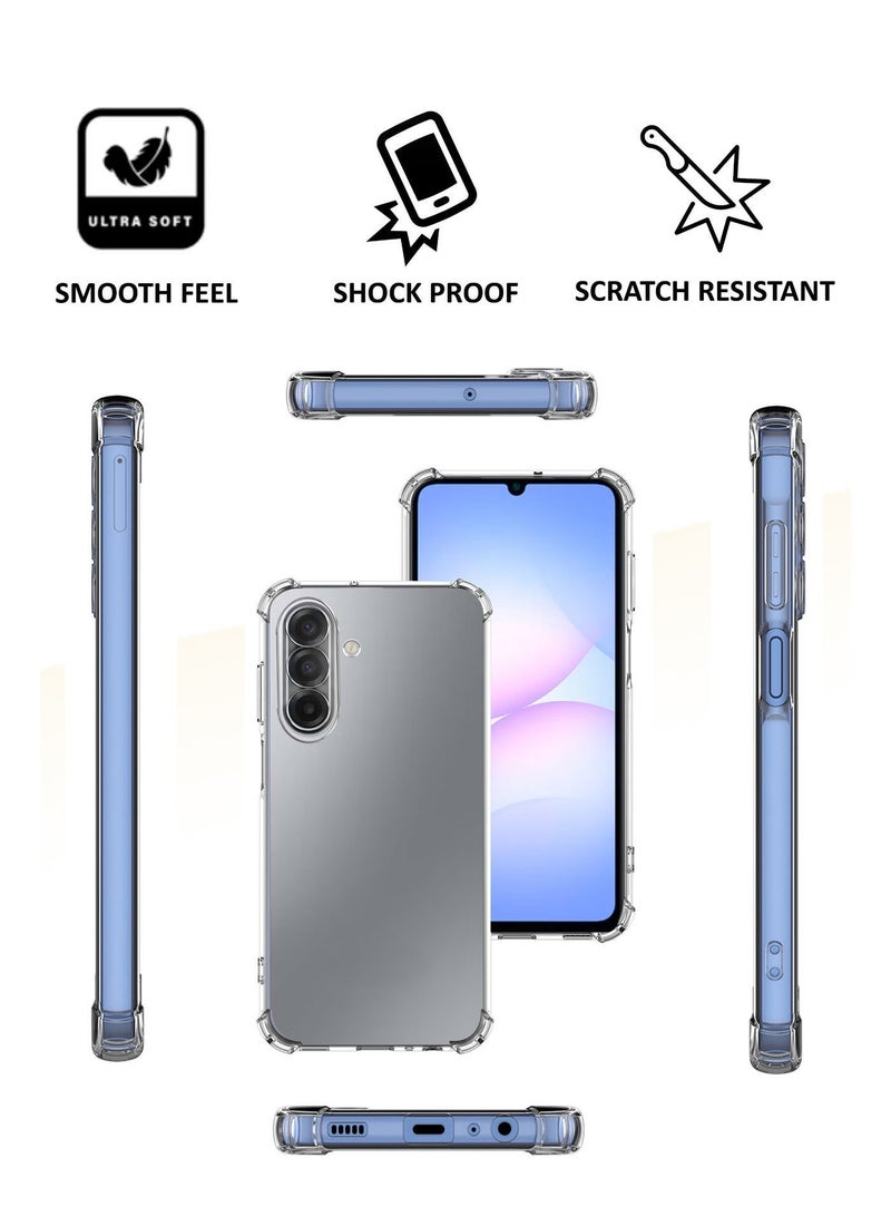 NAFCO Samsung Galaxy A17/A26 5G - Ultra Clear Transparent Silicone Drop-Proof Clear Flexible Protective Phone Cover - Transparent - Image 4