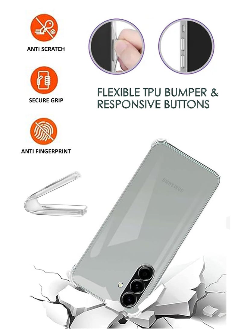 NAFCO Samsung Galaxy A17/A26 5G - Ultra Clear Transparent Silicone Drop-Proof Clear Flexible Protective Phone Cover - Transparent - Image 3