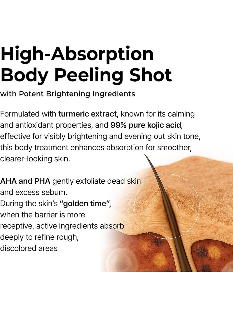 Dr. Melaxin Peel Shot Exfoliating Kojic Acid Turmeric Spray 200ml – Body Foot Care Treatment with Niacinamide for Refreshing Dull Skin, Smoothing Rough Texture and Enhancing the Look of Brighter, Healthier, Glowing Skin - Image 5