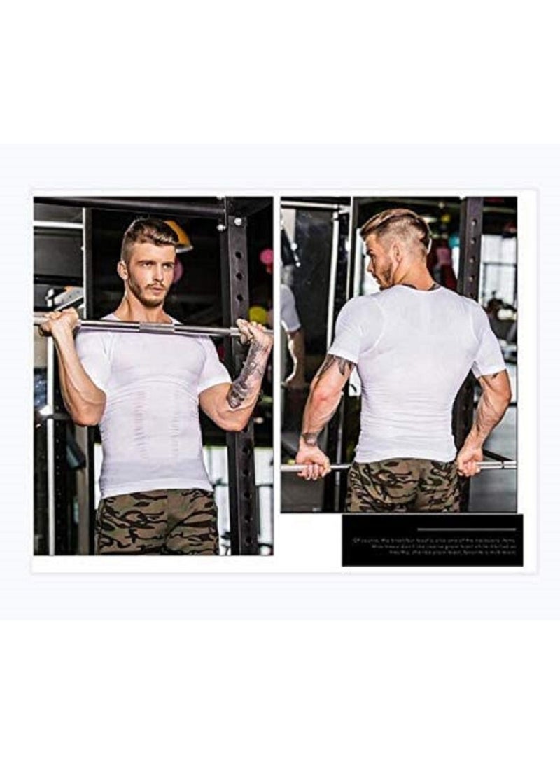 NIBEMINENT Short sleeves tank corset men corset abdomen vest muscle body shaper top  - Image 4