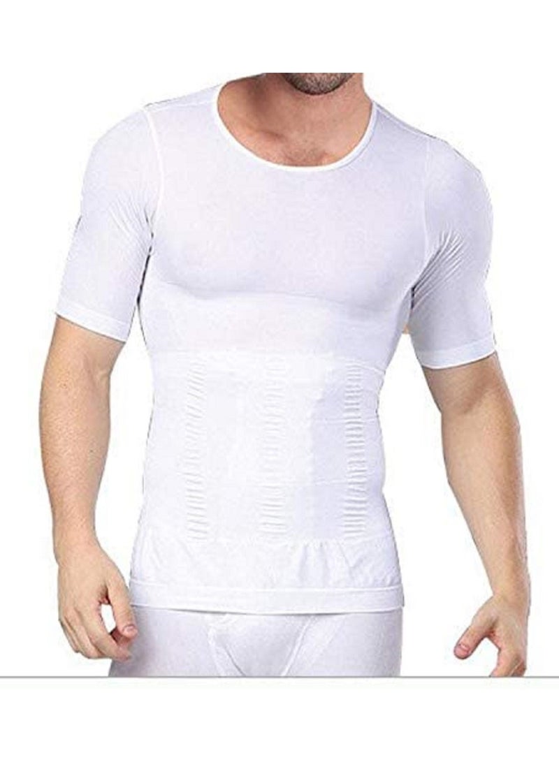 NIBEMINENT Short sleeves tank corset men corset abdomen vest muscle body shaper top  - Image 2