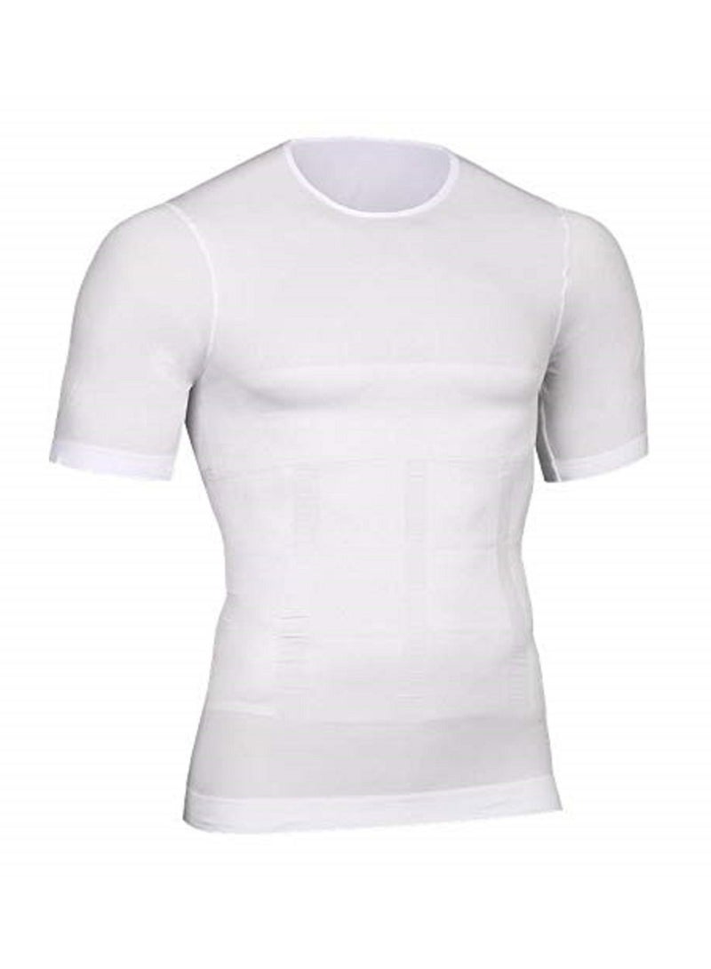 NIBEMINENT Short sleeves tank corset men corset abdomen vest muscle body shaper top  - Image 1