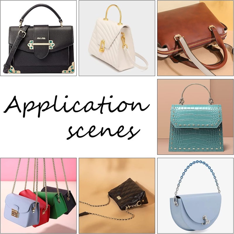 كلاراكو مجموعة من 16 مشبك معدني لسلسلة المحفظة من كلاركو، مشبك جانبي للحقيبة المستطيلة، مشبك حلقي على شكل حرف D، مشبك سلسلة حقيبة يد قابل للفصل، أدوات لصنع حقيبة كتف مصنوعة من الجلد، بعرض 0.98 بوصة - Image 5