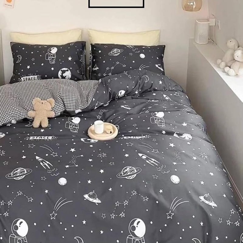 SINGLE BED (120CM) DUVET COVER (1.75 * 2.40) WITH 2 PILLO CASES (19)