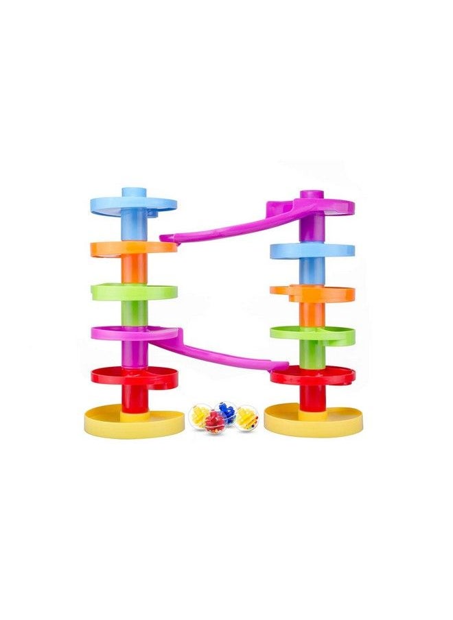 WEofferwhatYOUwant Ball Drop Educational Toy With Bridge Advanced Spiral Swirl Ball Ramp Activity Playset For Toddlers  - Image 2