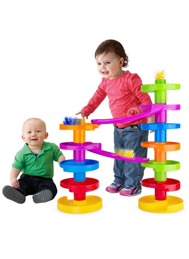 WEofferwhatYOUwant Ball Drop Educational Toy With Bridge Advanced Spiral Swirl Ball Ramp Activity Playset For Toddlers  - Image 5