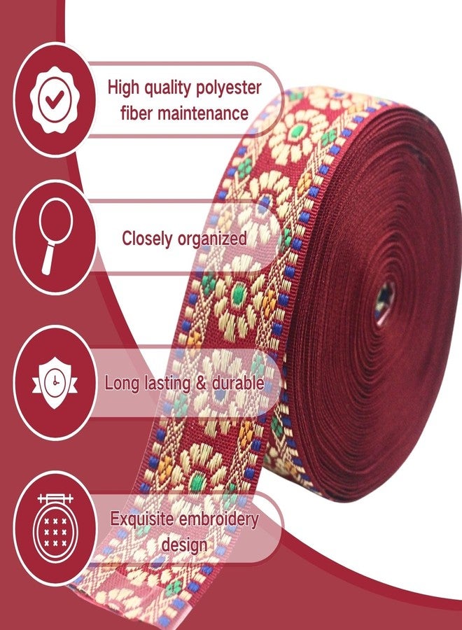 PEARLY JUN 7 Yards Jacquard Ribbon Trim for Wewing Embroidered Siam Ribbon Fabric Trim for Decorative Curtain DIY Sewing Crafting Embellishments Clothing Home Decor Gift Wrapping - Image 5
