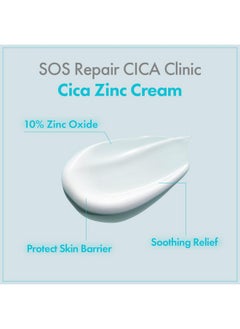 Tosowoong TOSOWOONG SOS Repair CICA Clinic Zinc Cream, 100,000ppm Zinc Oxide, Heal and Soothe Acne, Skin Barrier Repair, Moisture Barrier Cream, Non-Comedogenic, Korean Skincare, 50g, 1.76 oz.  - Image 4