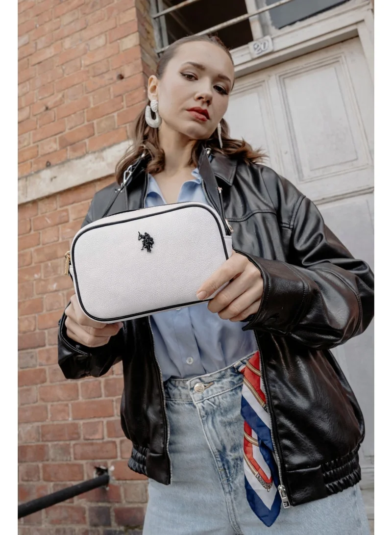 U.S. Polo Assn. WHITE-BLACK-BLACK U.S. Polo Assn. Women's Crossbody Bag, Ladies Shoulder Bag Handbag for Ladies Travel Bag for Girls  White Black for Women | Best Price UAE