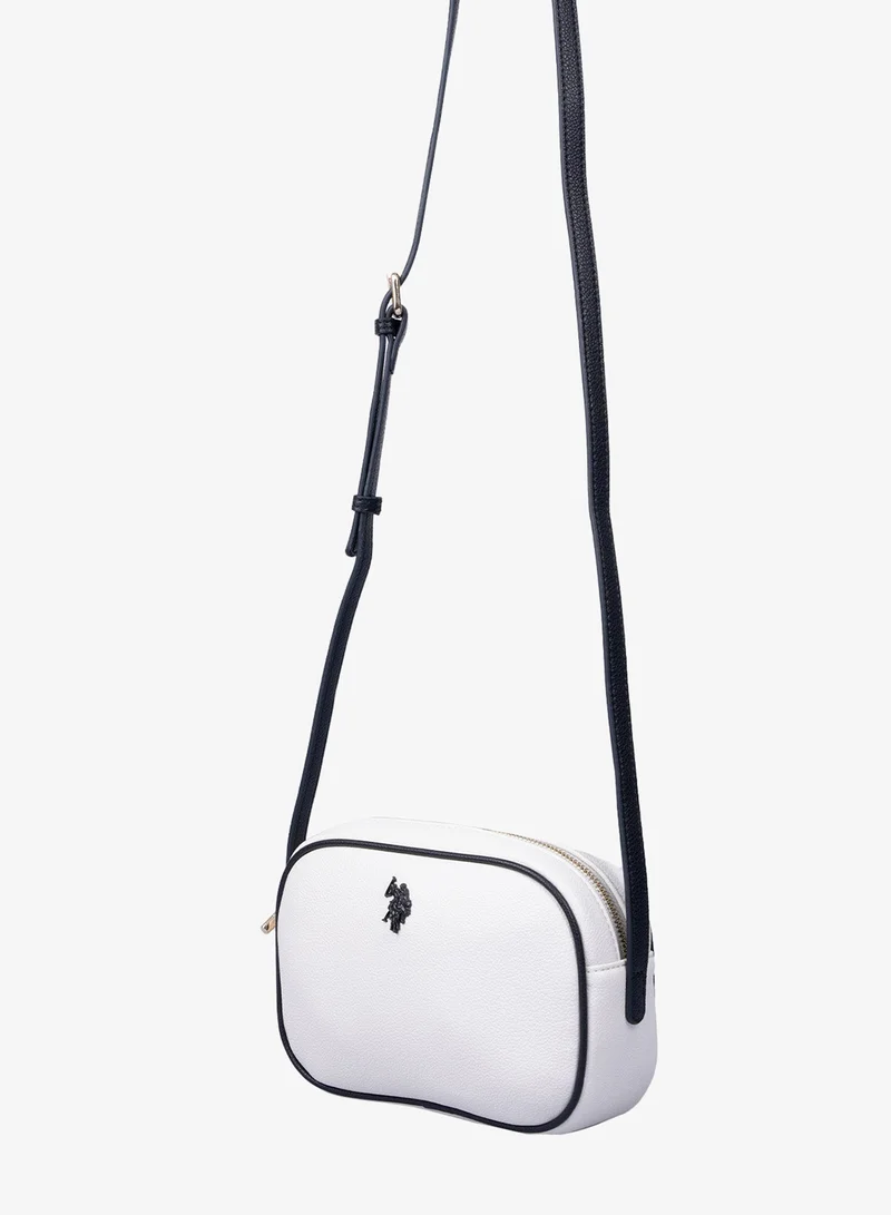 U.S. Polo Assn. WHITE-BLACK-BLACK U.S. Polo Assn. Women's Crossbody Bag, Ladies Shoulder Bag Handbag for Ladies Travel Bag for Girls  White Black for Women | Best Price UAE