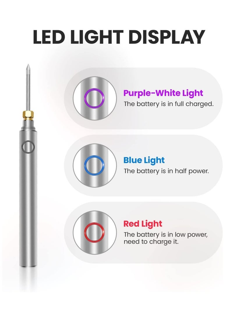 Excefore Soldering Iron, 1000mah USB Wireless Electric Soldering Gun Pen, Portable and Rechargeable for Home Appliance Repair, Electronic Components - Image 4