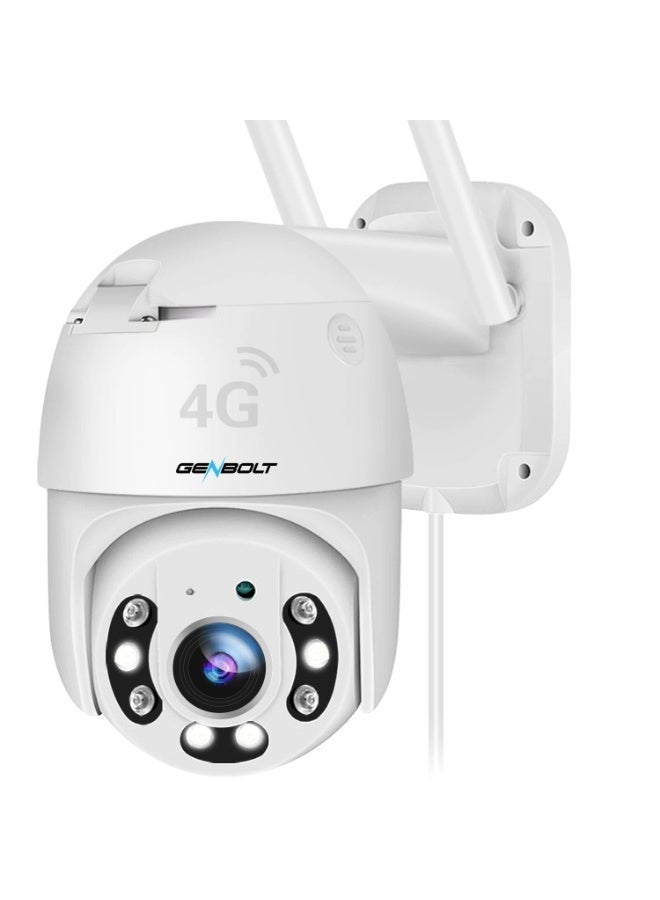 جينبولت كاميرا مراقبة 3G/4G LTE خارجية بدون WiFi، كاميرا CCTV خلوية 25 إطارًا في الثانية، كاميرا مراقبة IP سلكية تسجيل على مدار الساعة طوال أيام الأسبوع، كشف البشر، تتبع تلقائي، رؤية ليلية ملونة [DC&PoE] - Image 1