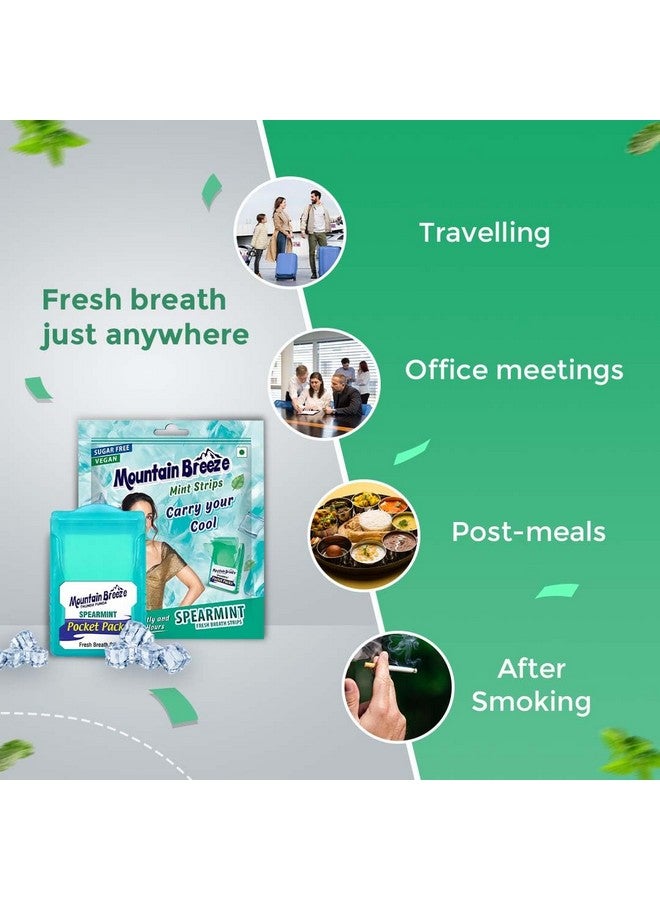 Mountain Breeze شرائط نفس منعش بنكهة النعناع الخالي من السكر من ماونتن بريز (18 شريط لكل عبوة) عبوة من 12 × 18 = 216 شريط. - Image 5
