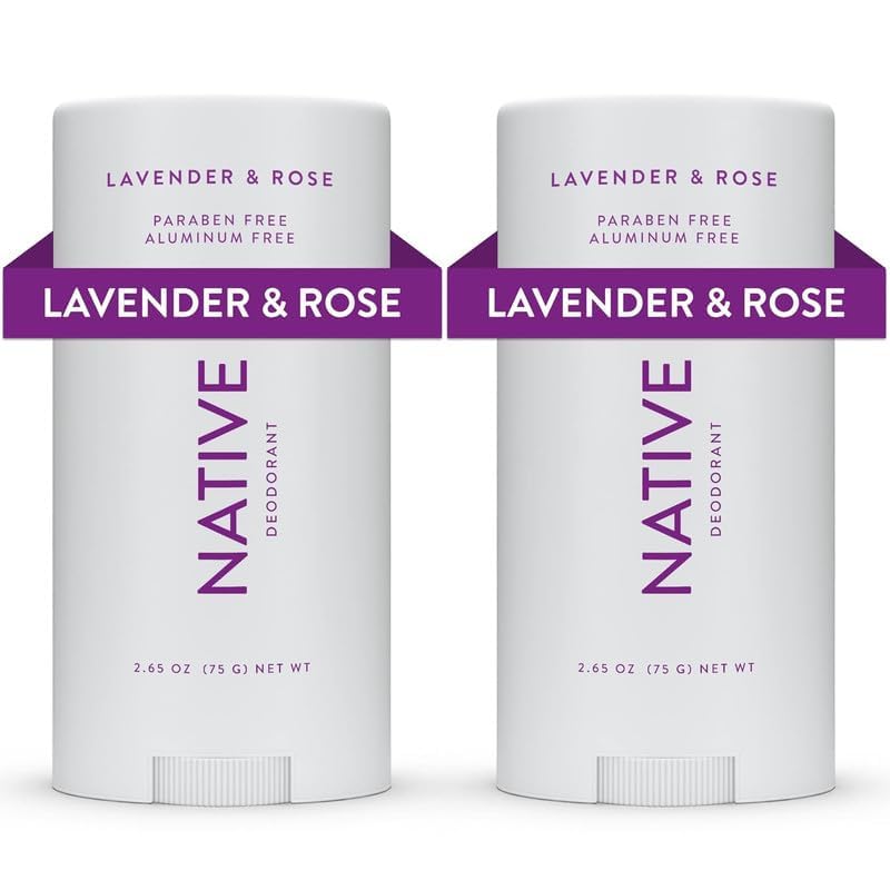 Native Deodorant Contains Naturally Derived Ingredients, 72 Hour Odor Control | Deodorant for Women and Men, Aluminum Free with Baking Soda, Coconut Oil and Shea Butter | Lavender & Rose, 2-Pack - Image 2