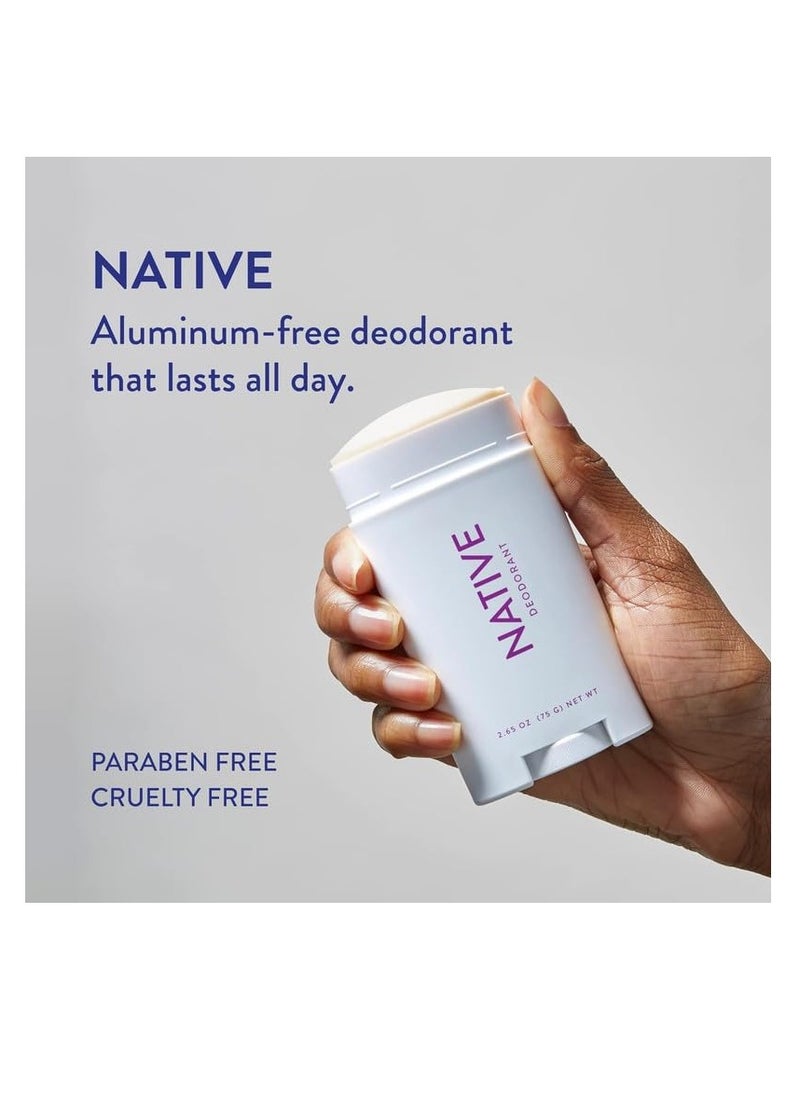 native Native Deodorant Contains Naturally Derived Ingredients, 72 Hour Odor Control | Deodorant for Women and Men, Aluminum Free with Baking Soda, Coconut Oil and Shea Butter | Lavender & Rose, 2-Pack  - Image 2