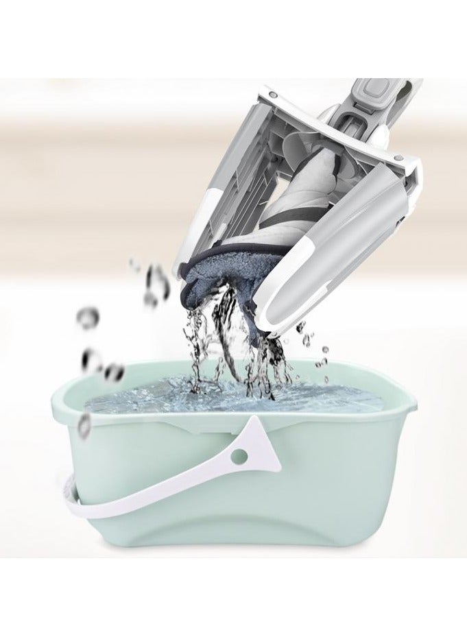 DubaiGallery X-Type Floor Mop 360° Rotatable Hand Wash Free Flat Mop Home Lazy Mop with Reusable Microfiber Mat for Floor Cleaning - Image 4