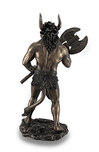 Zeckos Veronese Design Bronze Finished Minotaur with Labrys Statue Greek Mythology - Image 3
