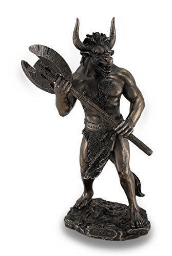 Zeckos Veronese Design Bronze Finished Minotaur with Labrys Statue Greek Mythology - Image 5