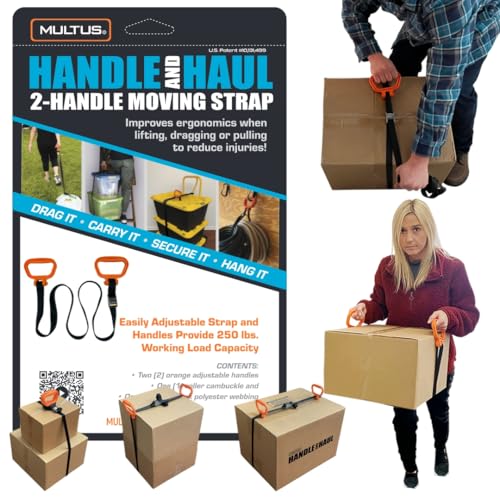 MULTUS - 2 Handle Moving Strap – Heavy Duty Carrying Strap for Boxes, Furniture, Beach Gear, Camping, Hunting, Sports Equipment, Tents, & Outdoor Hauling - Image 1