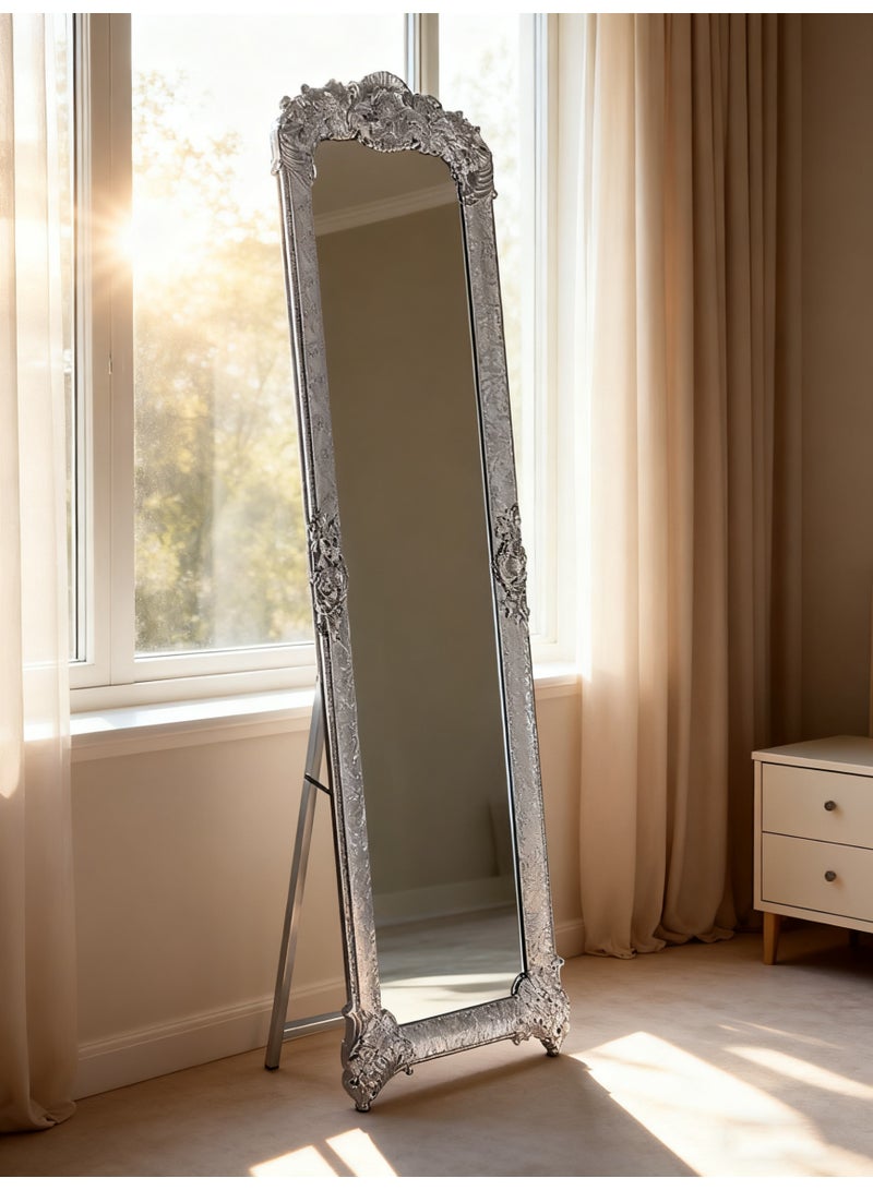 Full Length Mirror, 165x45cm, Floor Standing Mirror with Metal Stand, Free-Standing Large Dressing Mirror, Full Body Mirror for Living Room, Bedroom - Image 1